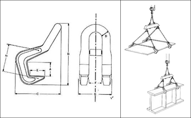 EH型鷹牌鋼板吊具尺寸及吊裝案例 EH型鷹牌鋼板吊具尺寸及吊裝案例